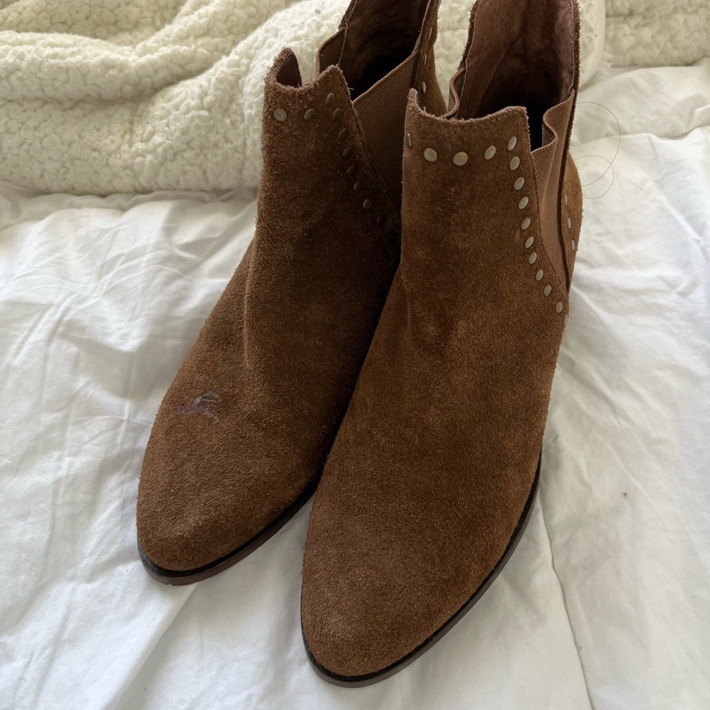 Brown Suede Steve Madden Booties